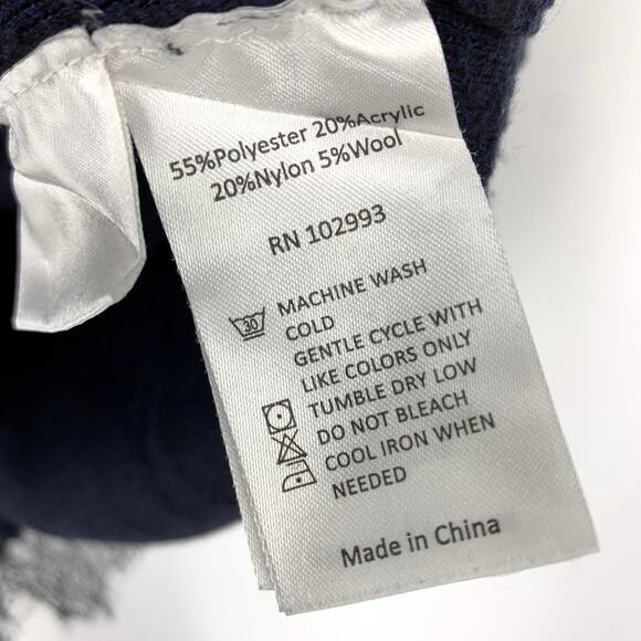 Thakoon Collection Asymmetric Lace Sweater Dress Sz L Navy Black Long Sleeve - Picture 6 of 6